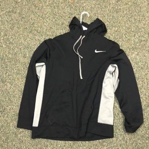 Black men casual athletic black sweatshirt